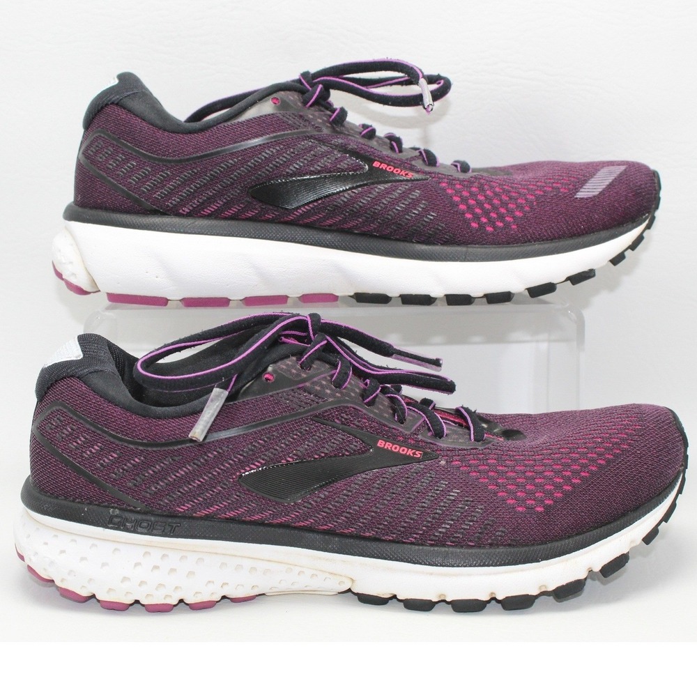 Brooks Ghost 12 Womens Running Shoes Plum Purple Black 1203051B063 Size 8.5